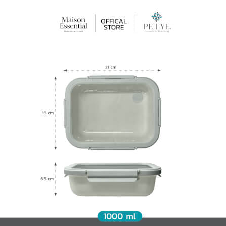 กล่องอาหาร เซรามิก PETYE รุ่น RC30 1 ลิตร สีเขียว_2
